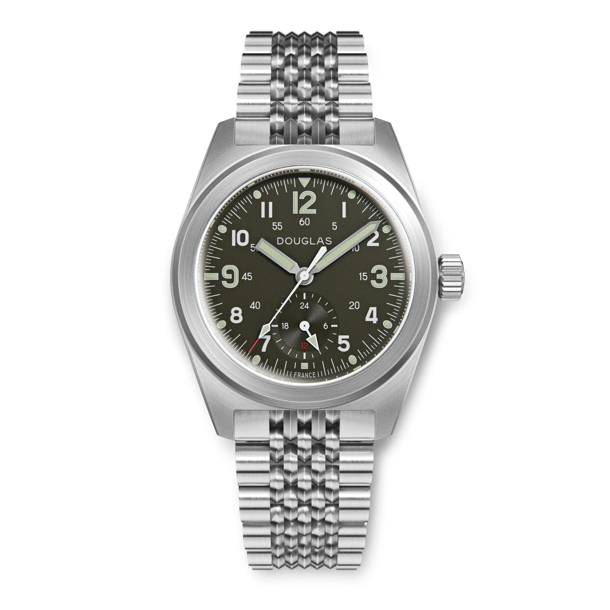 Outrider Professional Mecaquartz 38 Field Watch – French Army Green - Wolbrook Watches