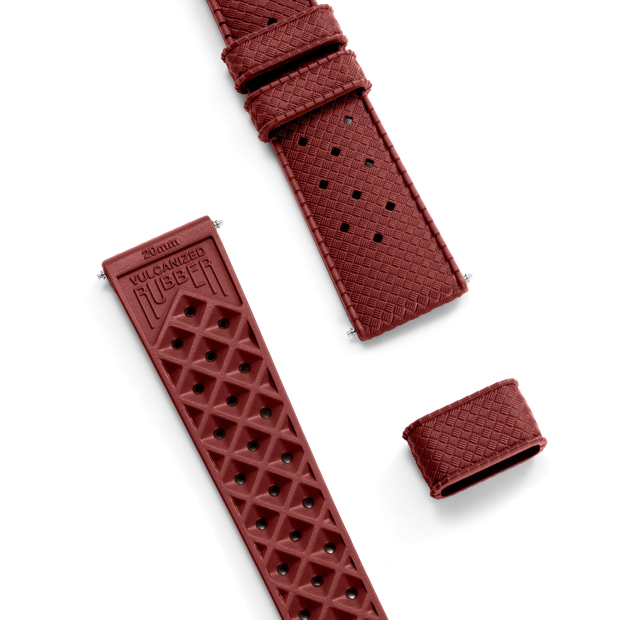 Red Tropic Rubber Strap & Steel Buckle