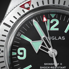 Skindiver II Professional Diving Watch - Green Lum & Black Dial - Wolbrook Watches