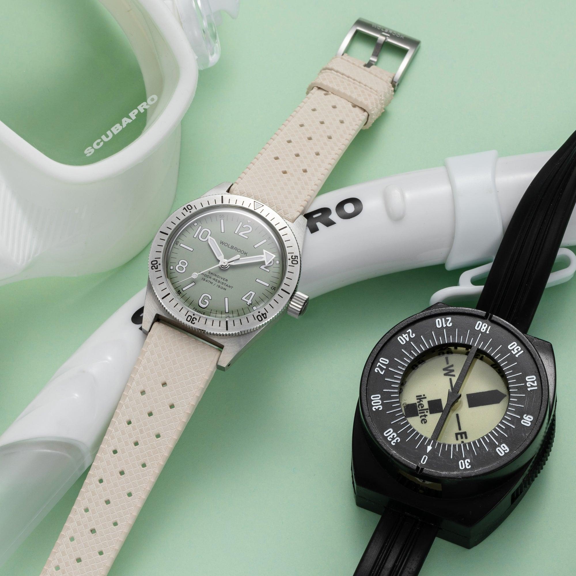 Skindiver Automatic Watch – Celadon Green - Wolbrook Watches