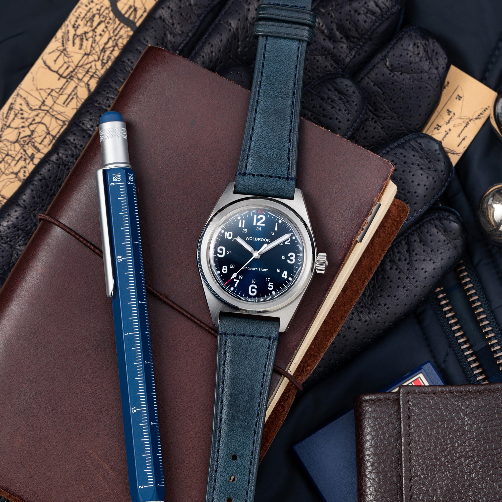 Outrider Automatic Watch – Blue, No Date