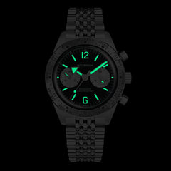 Skindiver WT Chrono-Mecaquartz Vintage Black Reverse Panda Chronograph