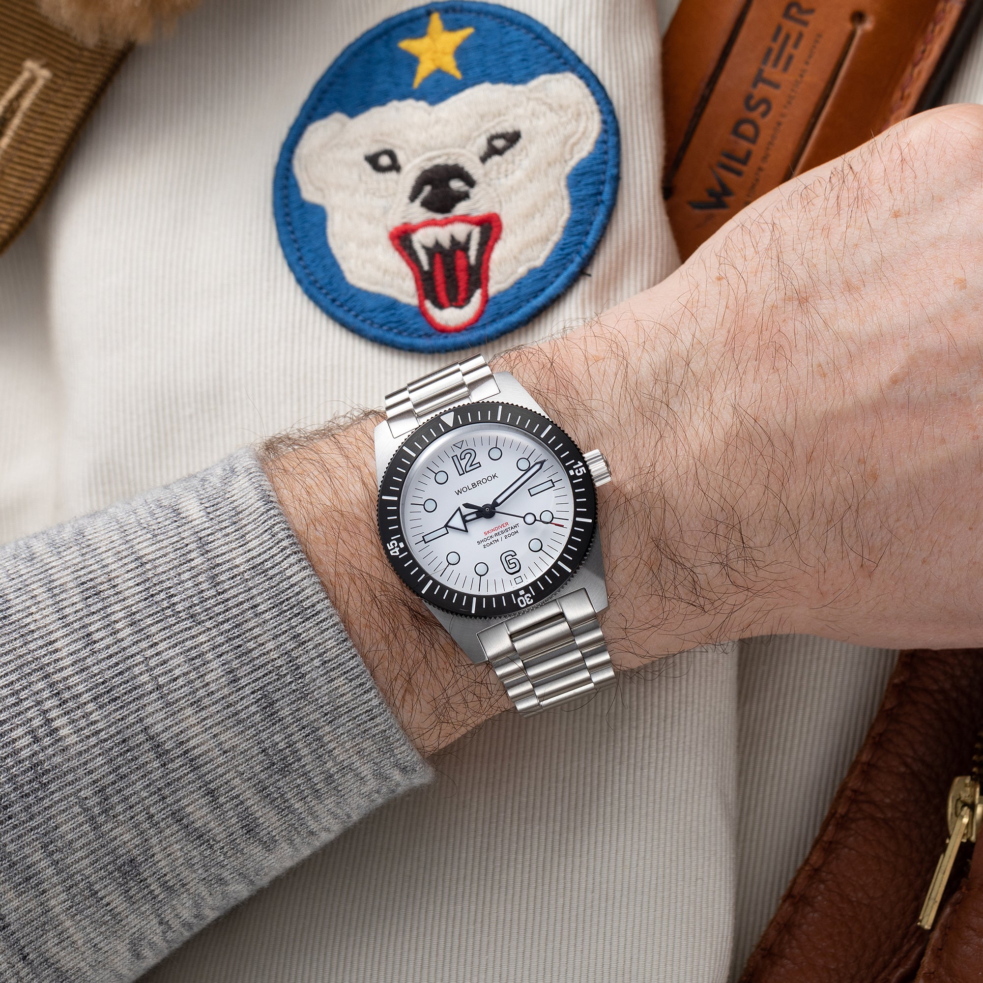 Skindiver Automatic 38 mm Jumbo Dive Watch - Arctic