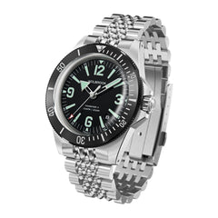 Skindiver II Automatic Dive Watch - Green Lum & Black Dial - Wolbrook Watches