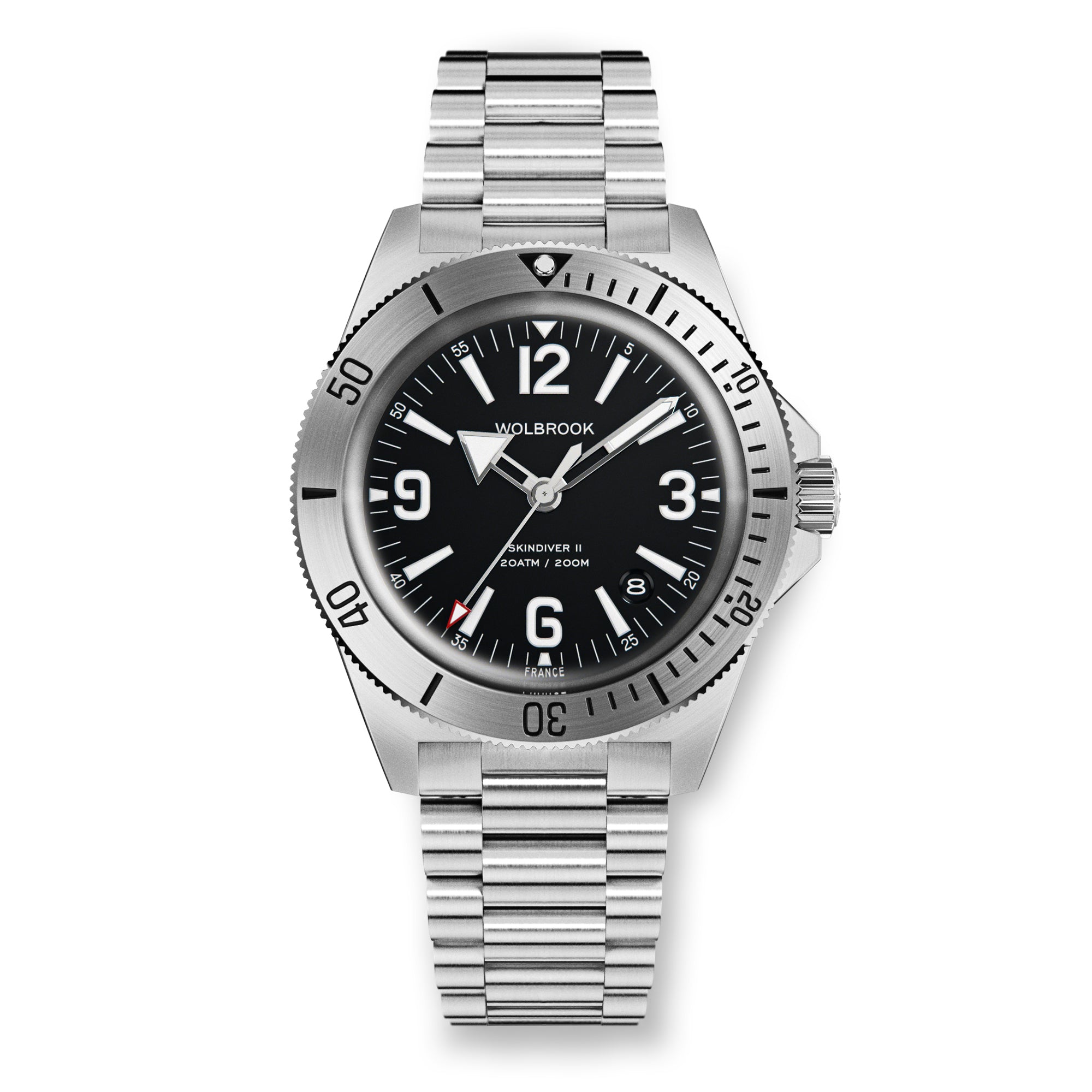 Skindiver II Automatic Dive Watch - White Lum & Black Dial