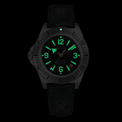 Skindiver II Professional Diving Watch - Green Lum & Black Dial - Wolbrook Watches