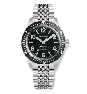 Skindiver Automatic Watch - Green Lum & Black Dial