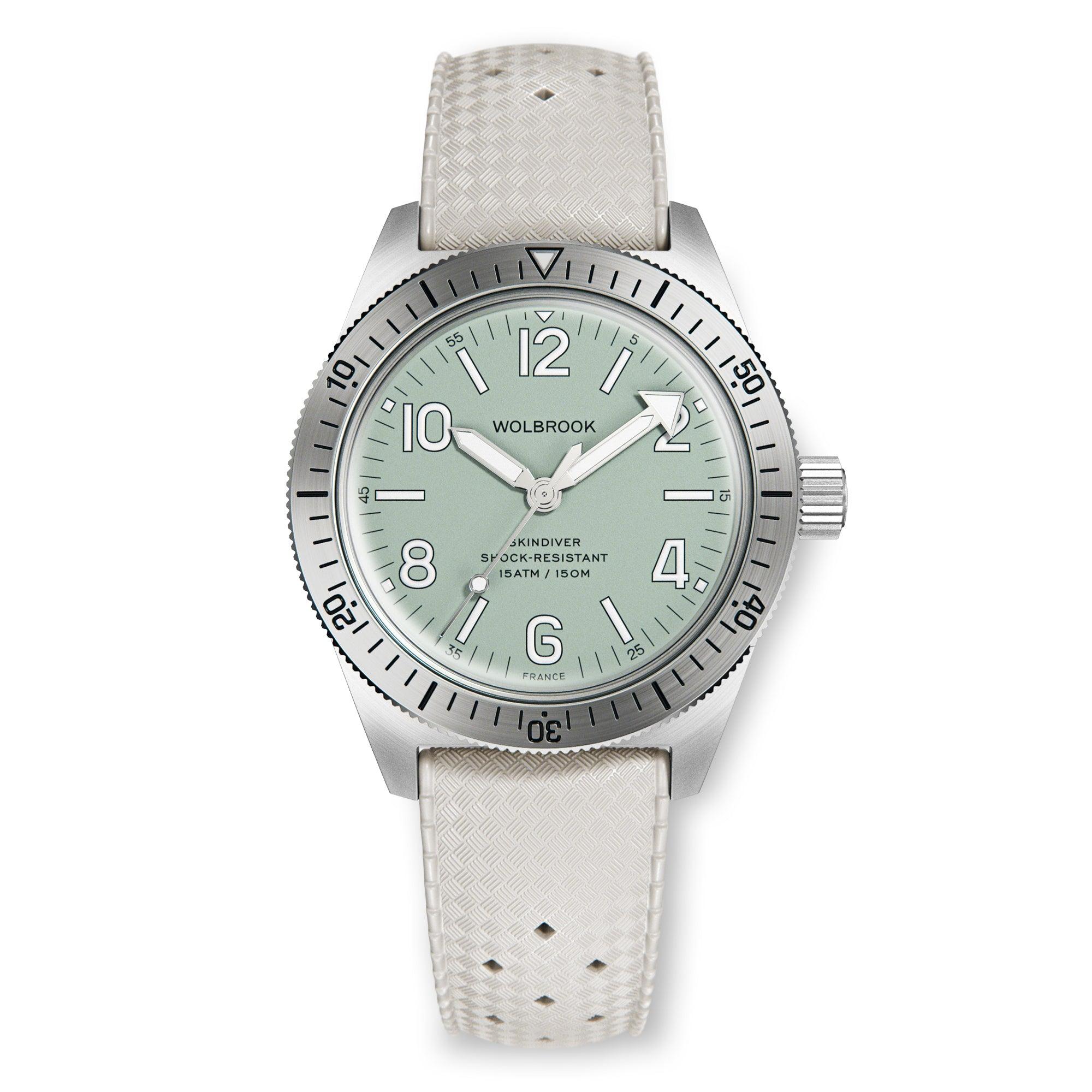 Skindiver Automatic Watch – Celadon Green - Wolbrook Watches