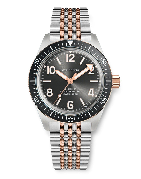 Skindiver Automatic Watch – Two-Tone Grey Sunray