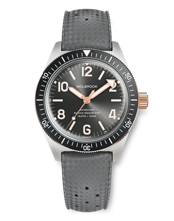 Skindiver Automatic Watch – Two-Tone Grey Sunray