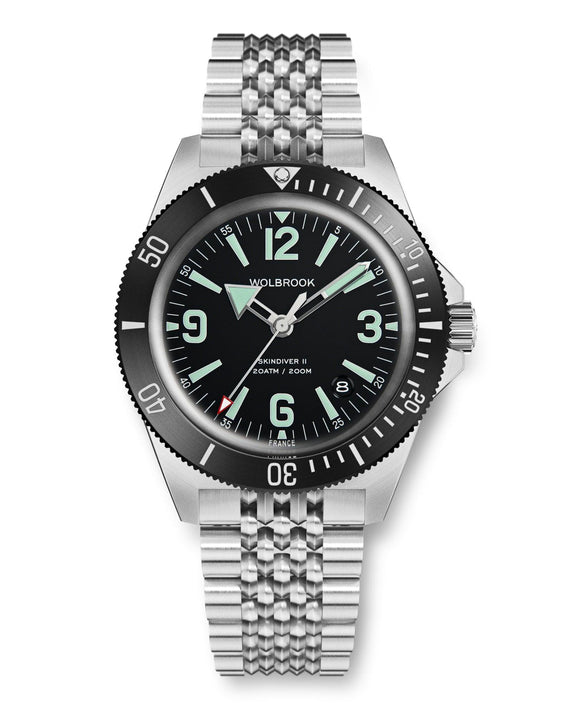 Skindiver II Automatic Dive Watch - Green Lum & Black Dial