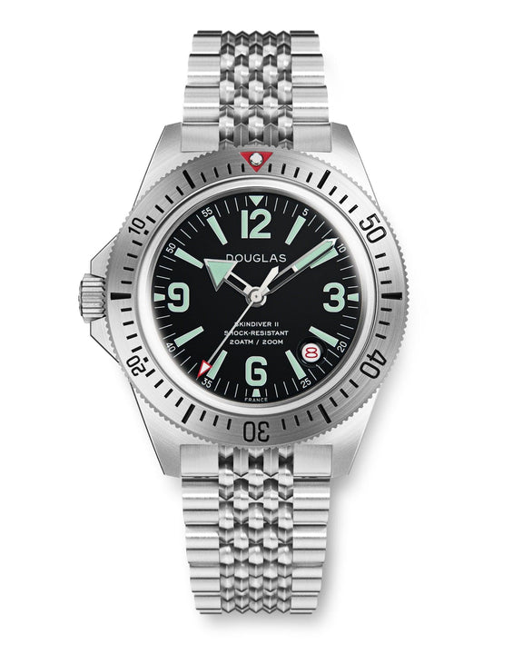 Skindiver II Professional Diving Watch - Green Lum & Black Dial