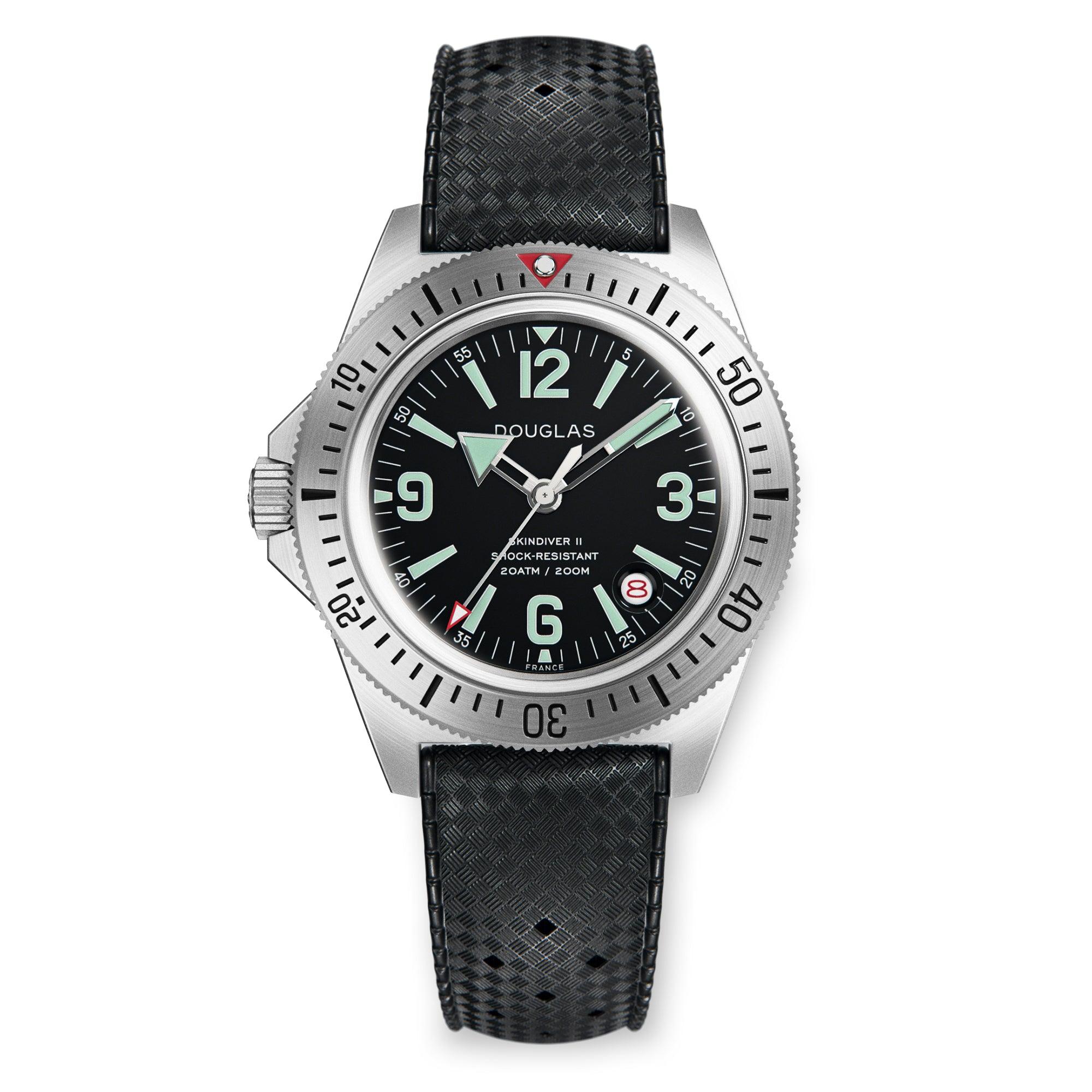 Skindiver II Professional Diving Watch - Green Lum & Black Dial - Wolbrook Watches