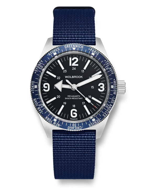 Skindiver WT Mecaquartz Watch - Blue, Black & Steel