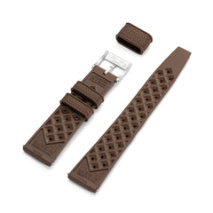 Brown Tropic Rubber Strap & Steel Buckle - Wolbrook Watches