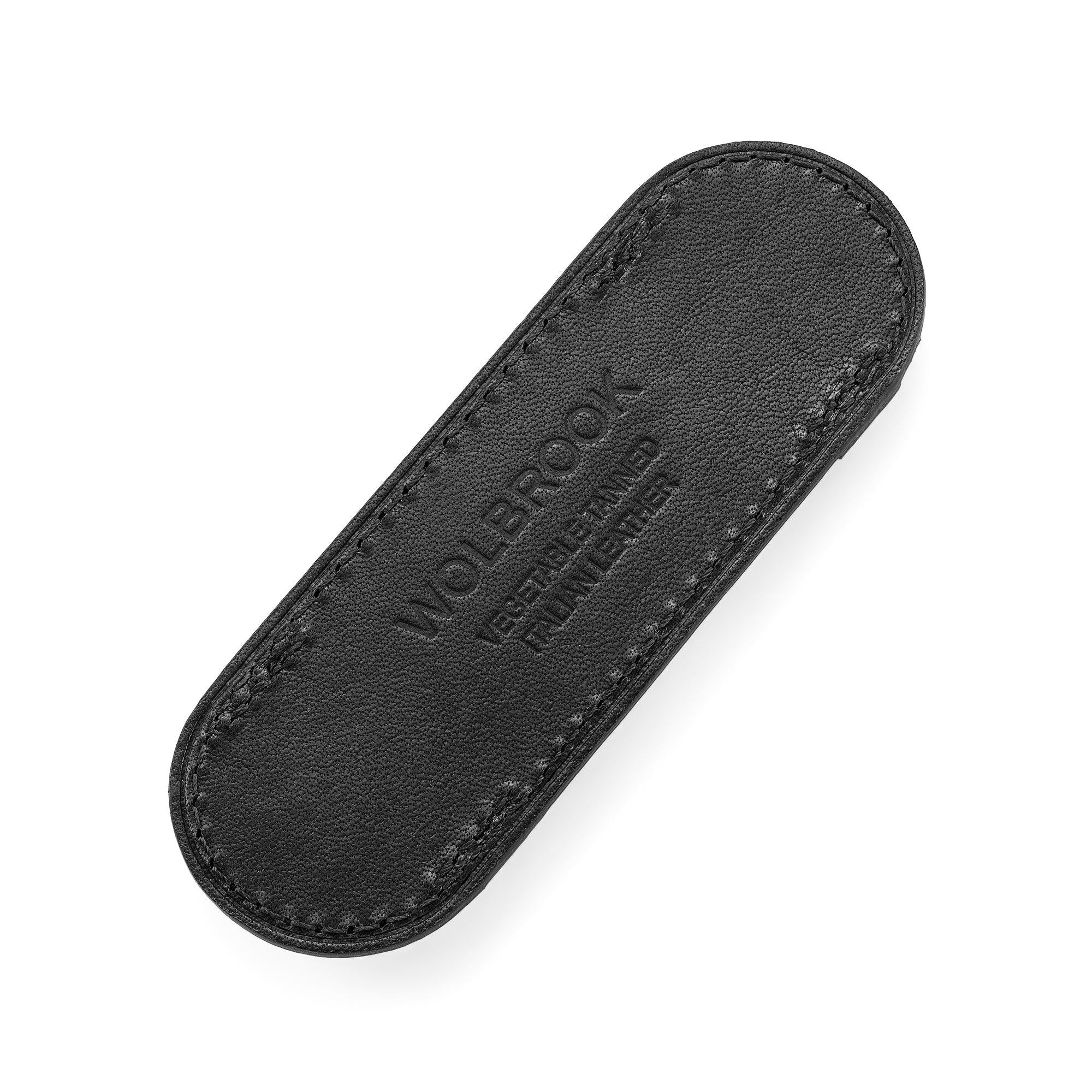 Black Leather Pilot Plate for Bund Strap