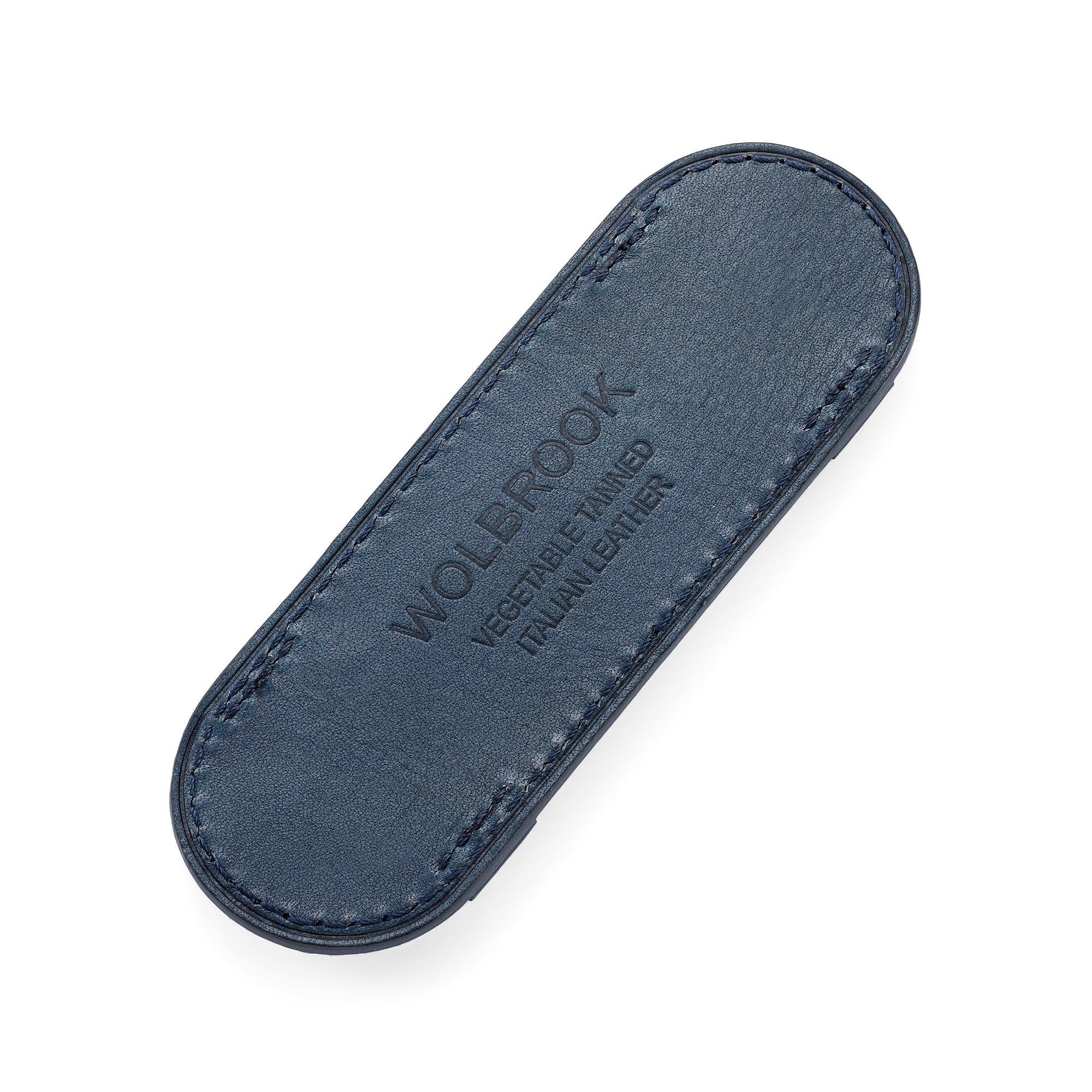 Blue Leather Pilot Plate for Bund Strap