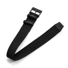 One-Piece Black Nylon Strap & Black PVD Buckle - Wolbrook Watches