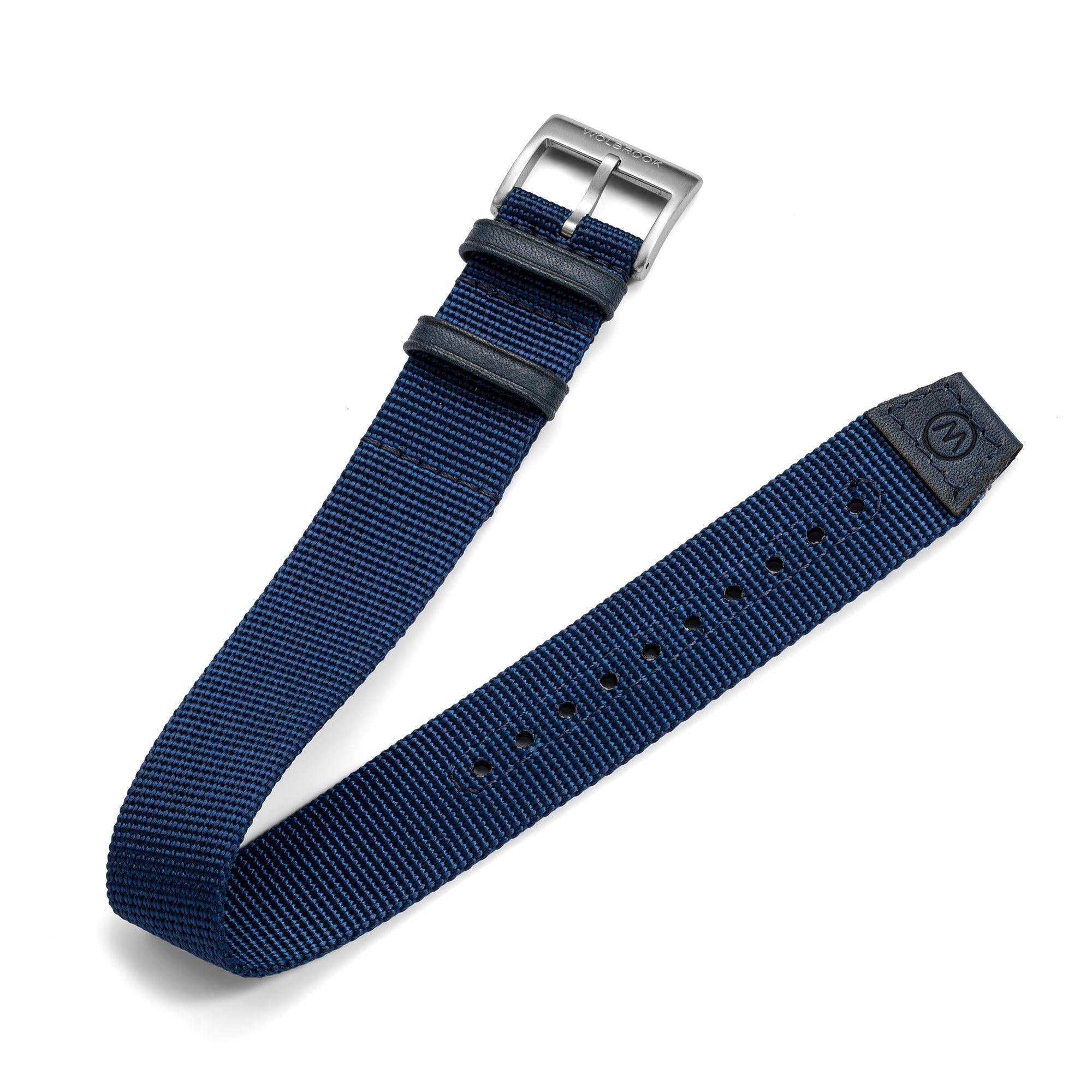 One-Piece Blue Nylon Strap & Steel Buckle