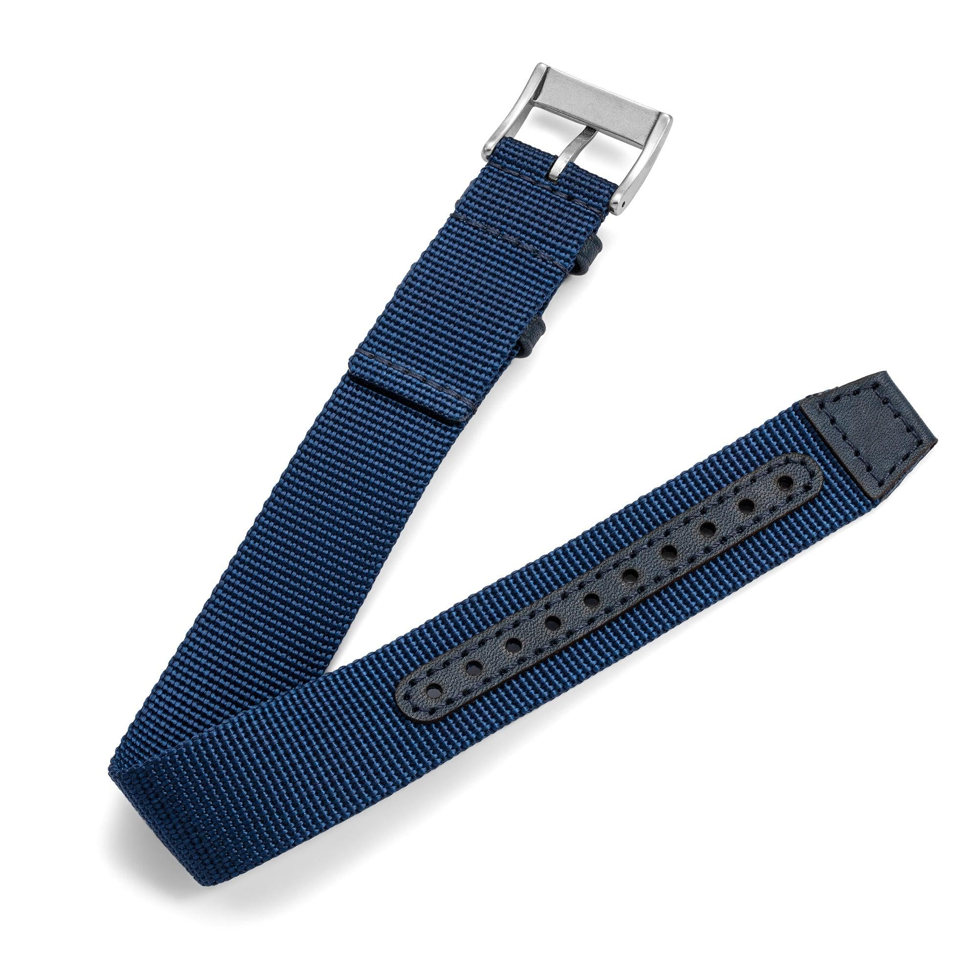 One-Piece Blue Nylon Strap & Steel Buckle