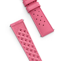 Pink Tropic Rubber Strap & Black PVD Steel Buckle - Wolbrook Watches