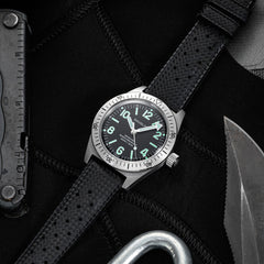 Skindiver Professional Tool-Watch - Green Lum & Black Dial - Wolbrook Watches