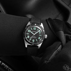 Skindiver Automatic Watch - Green Lum & Black Dial - Wolbrook Watches