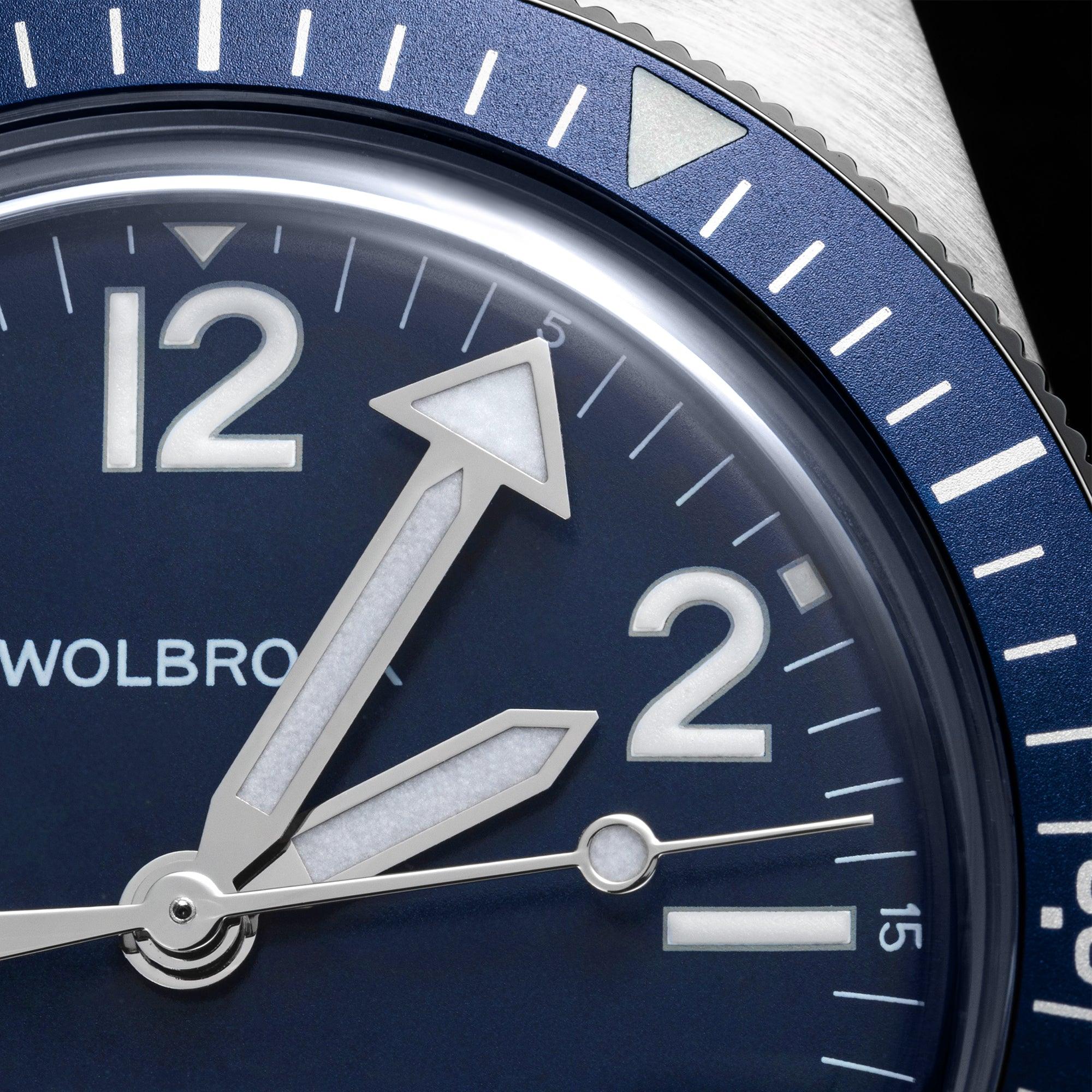 Skindiver Automatic Watch - Blue - Wolbrook Watches