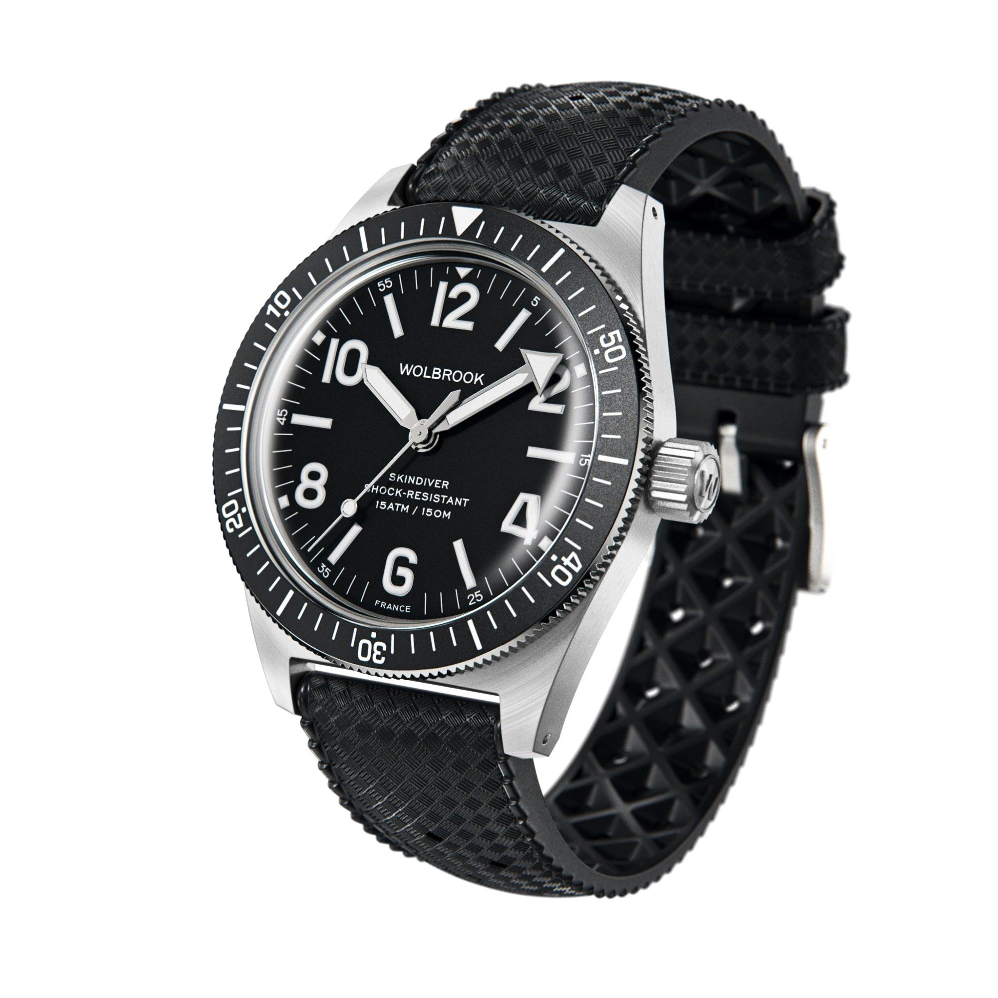 Skindiver Automatic Watch - Black Dial - Wolbrook Watches