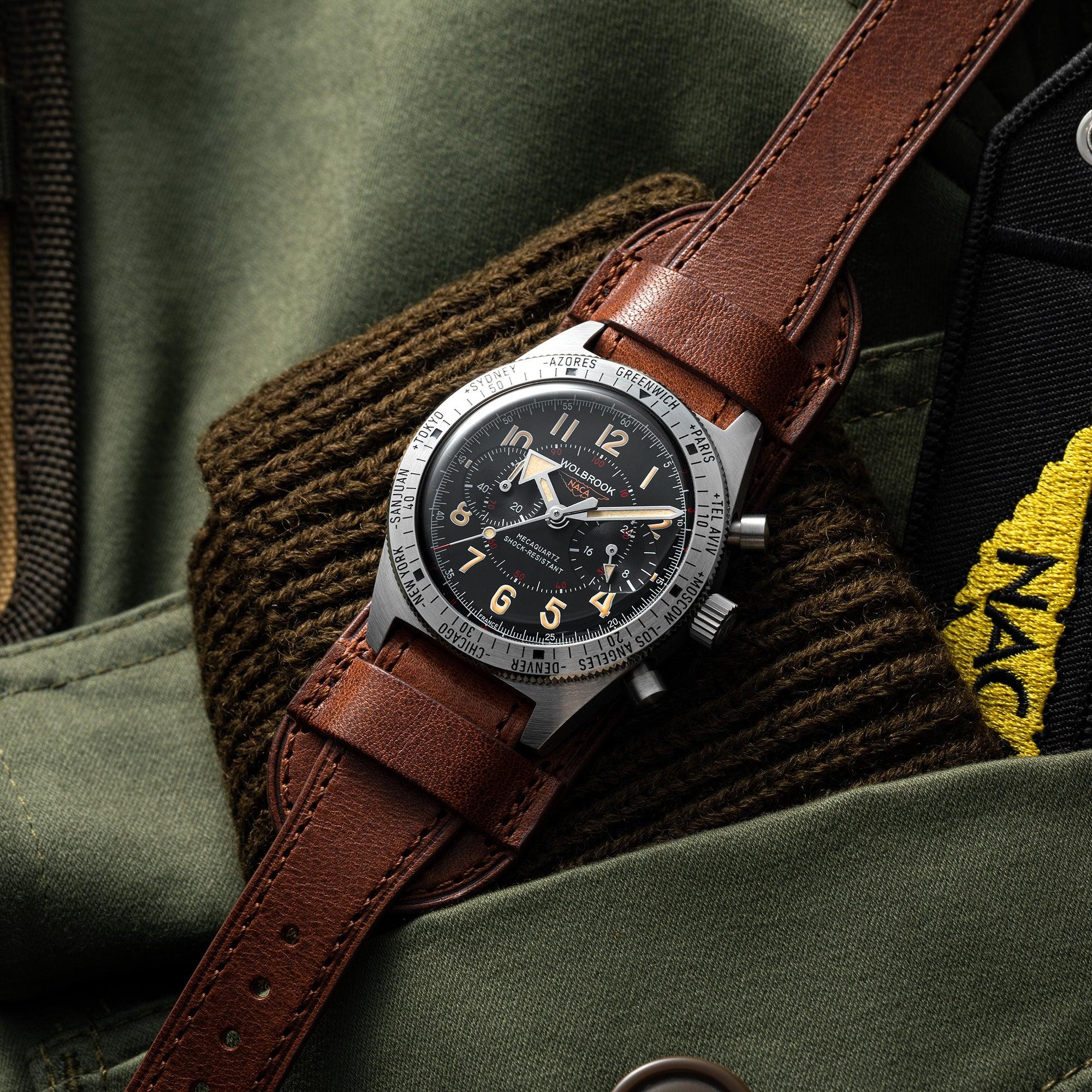 Skindiver WTD Chrono-Mecaquartz - Telemeter & Decimeter Vintage Chronograph - NACA Edition - Wolbrook Watches